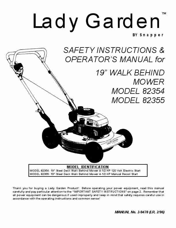 Snapper Lawn Mower 82354, 82355-page_pdf